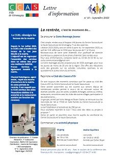 Image sur 1e page avec lien sur Lettre d'information CCAS - Ville de Giromagny n°10