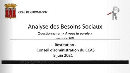 Restitution questionnaire CA CCAS